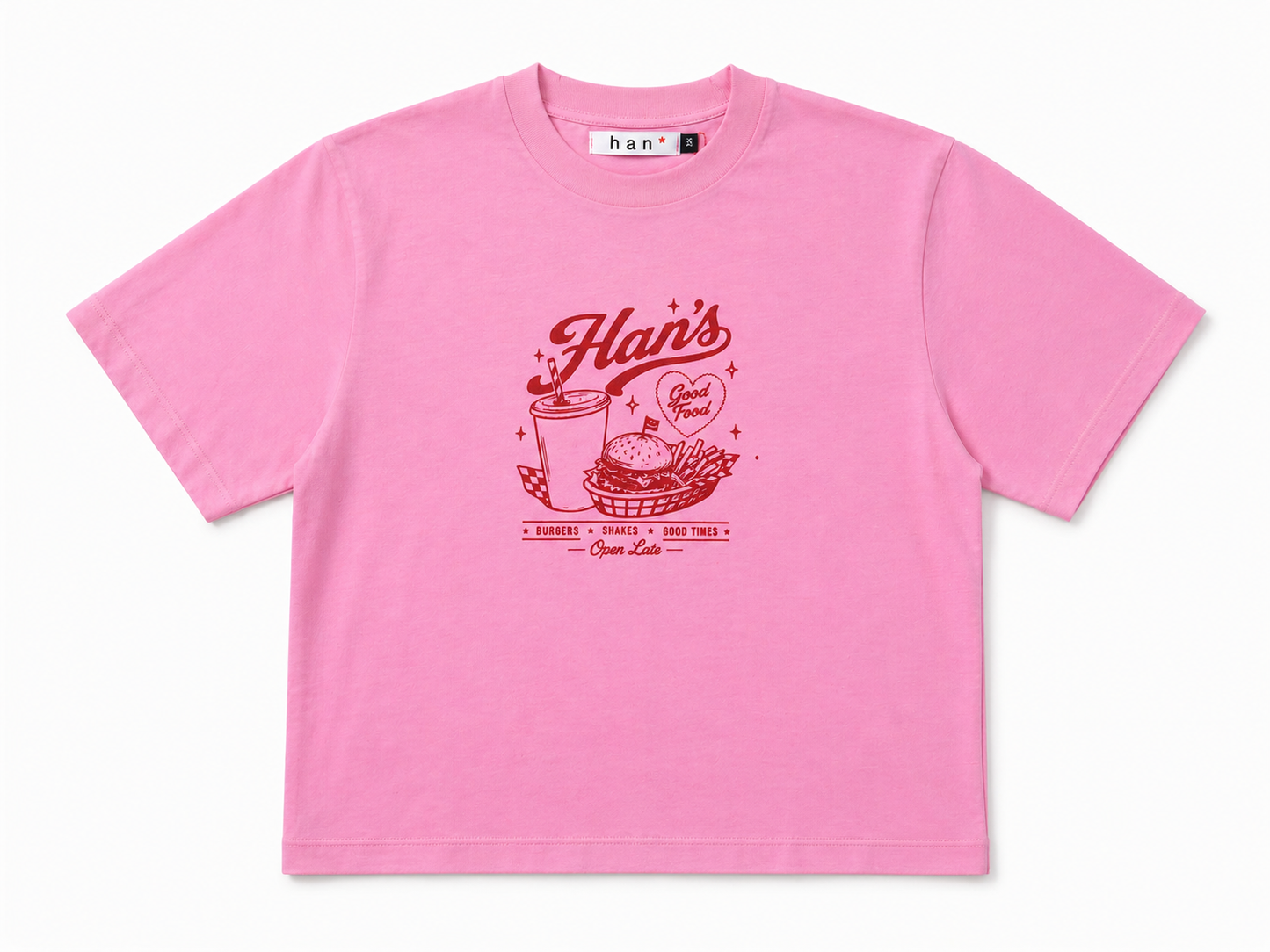 Diner Tee in Pink