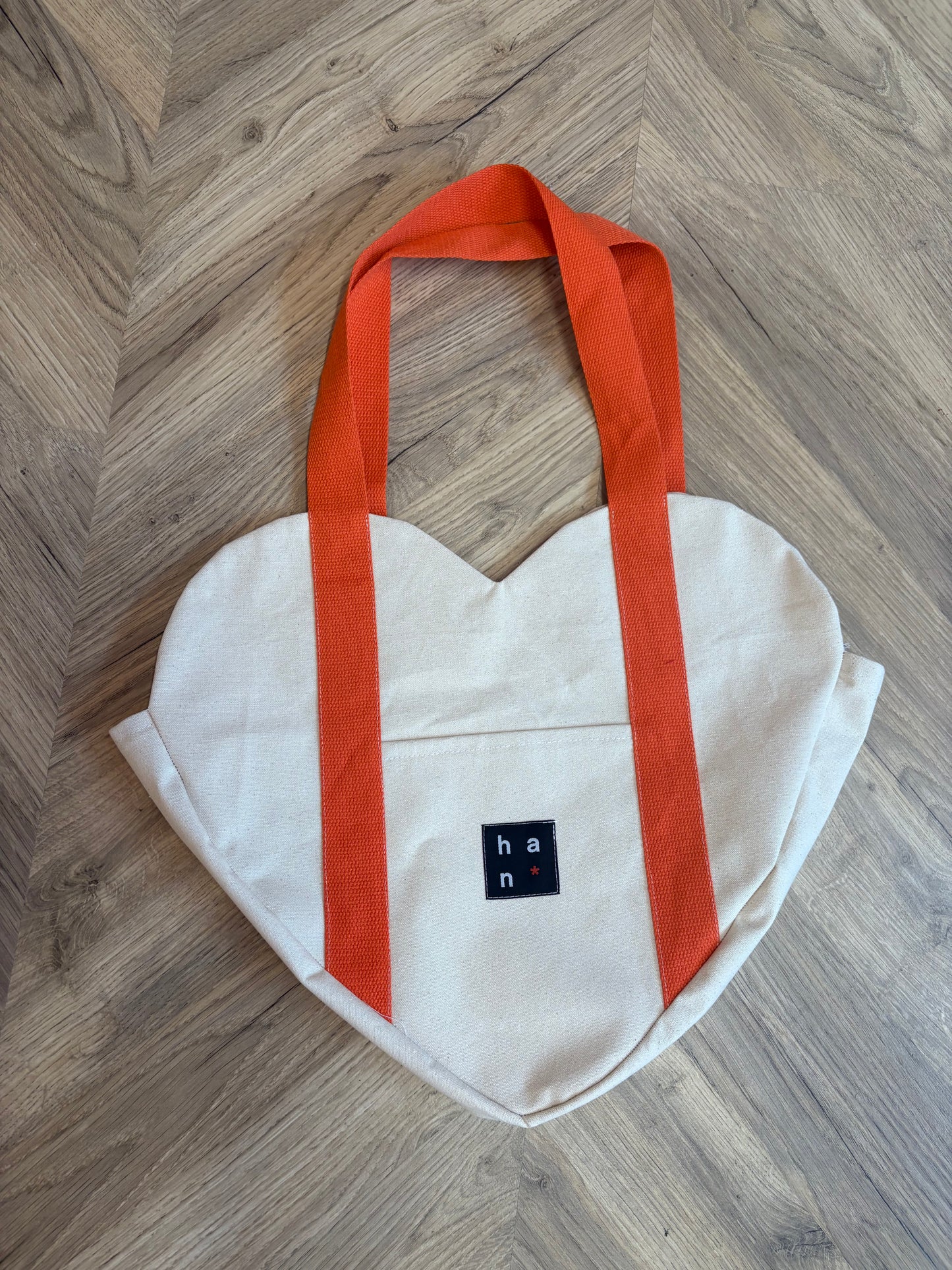 PREMIUM Heart Shaped Tote Orange Strap