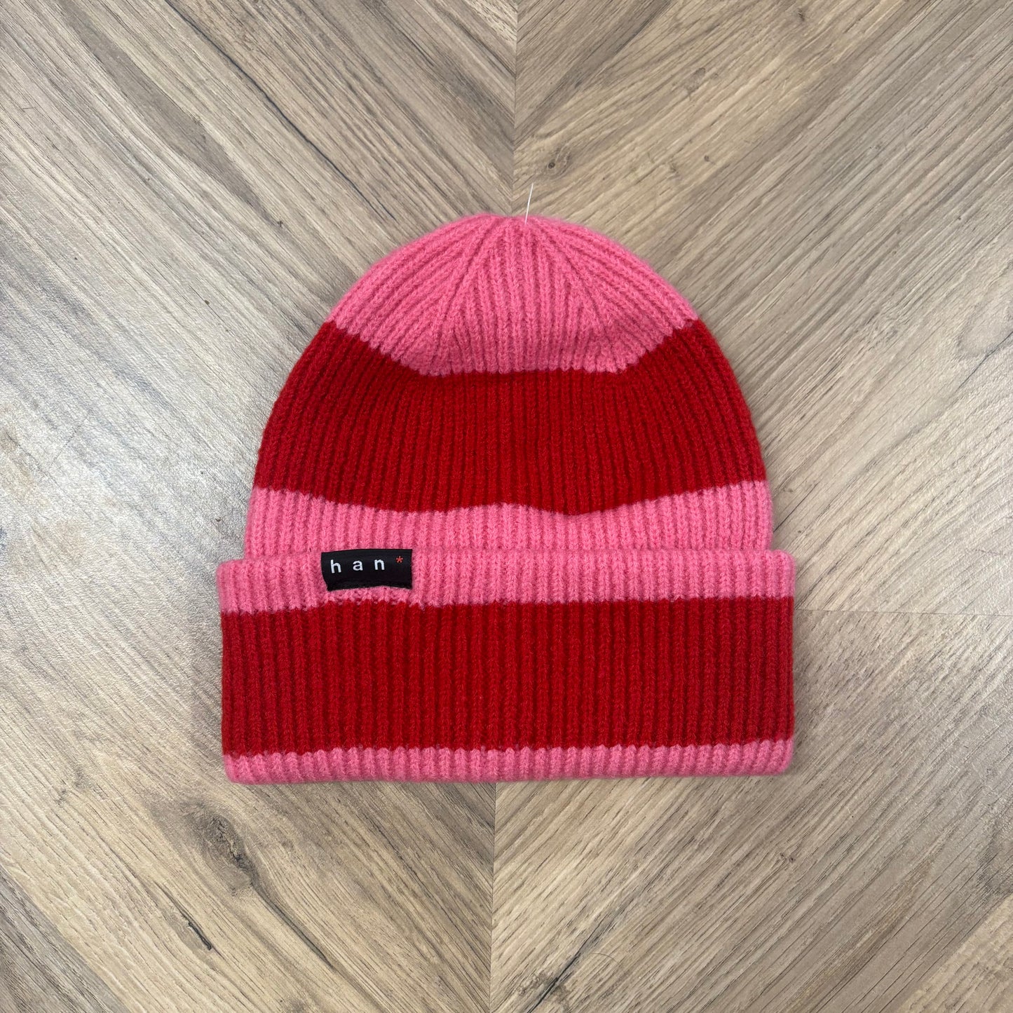 Pink & Red Stripe Beanie