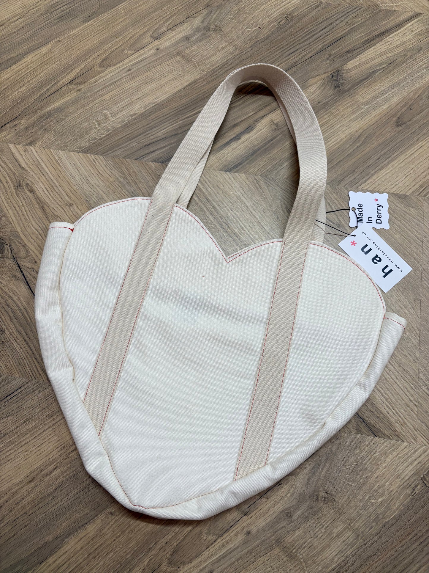 PREMIUM Heart Shaped Natural Tote