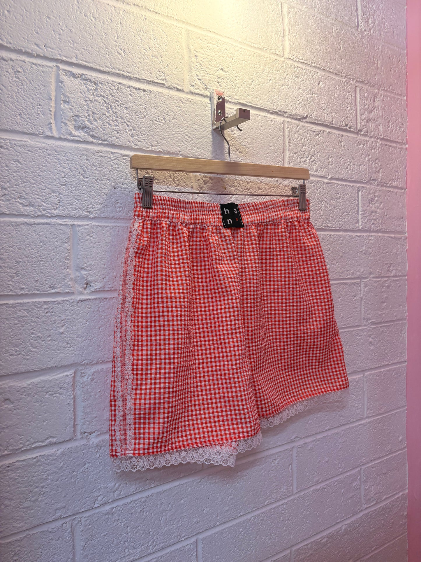 PREMIUM Red Gingham Shorts