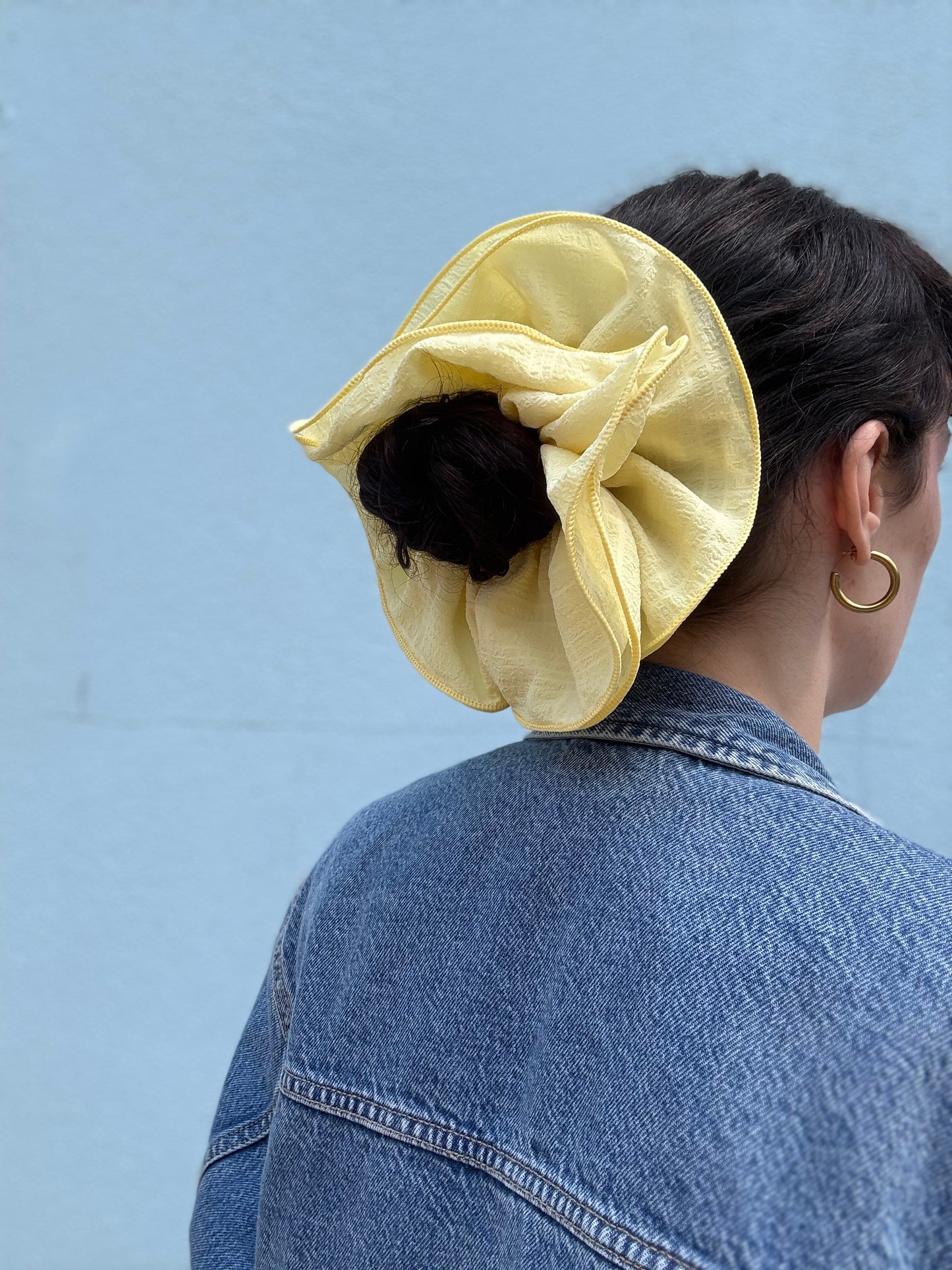 Lemon Flouncy Scrunchie