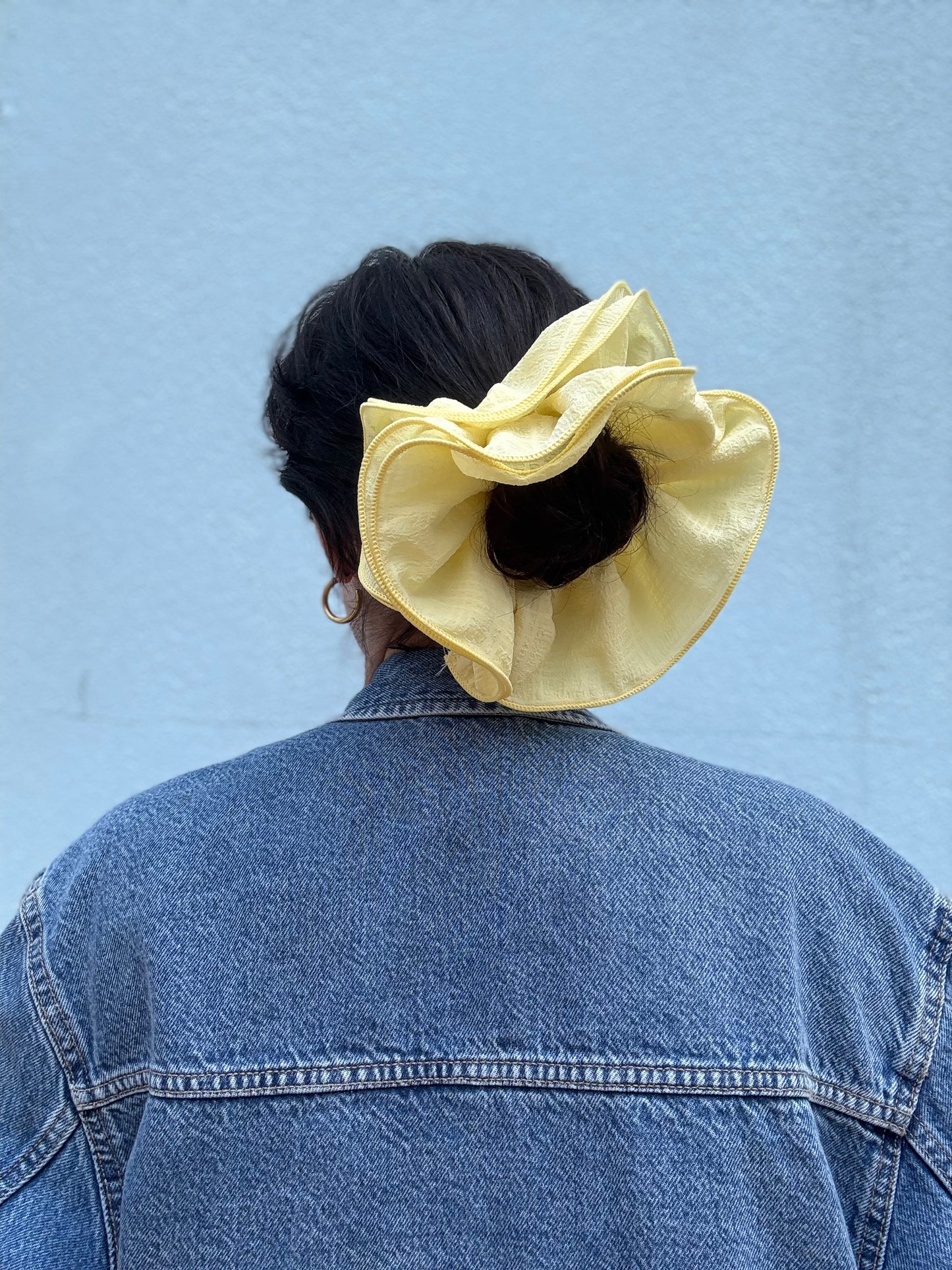 Lemon Flouncy Scrunchie
