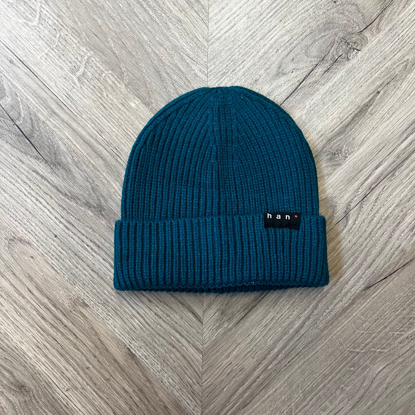 Teal Ribbed Beanie