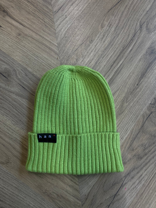 Ribbed Lime Beanie