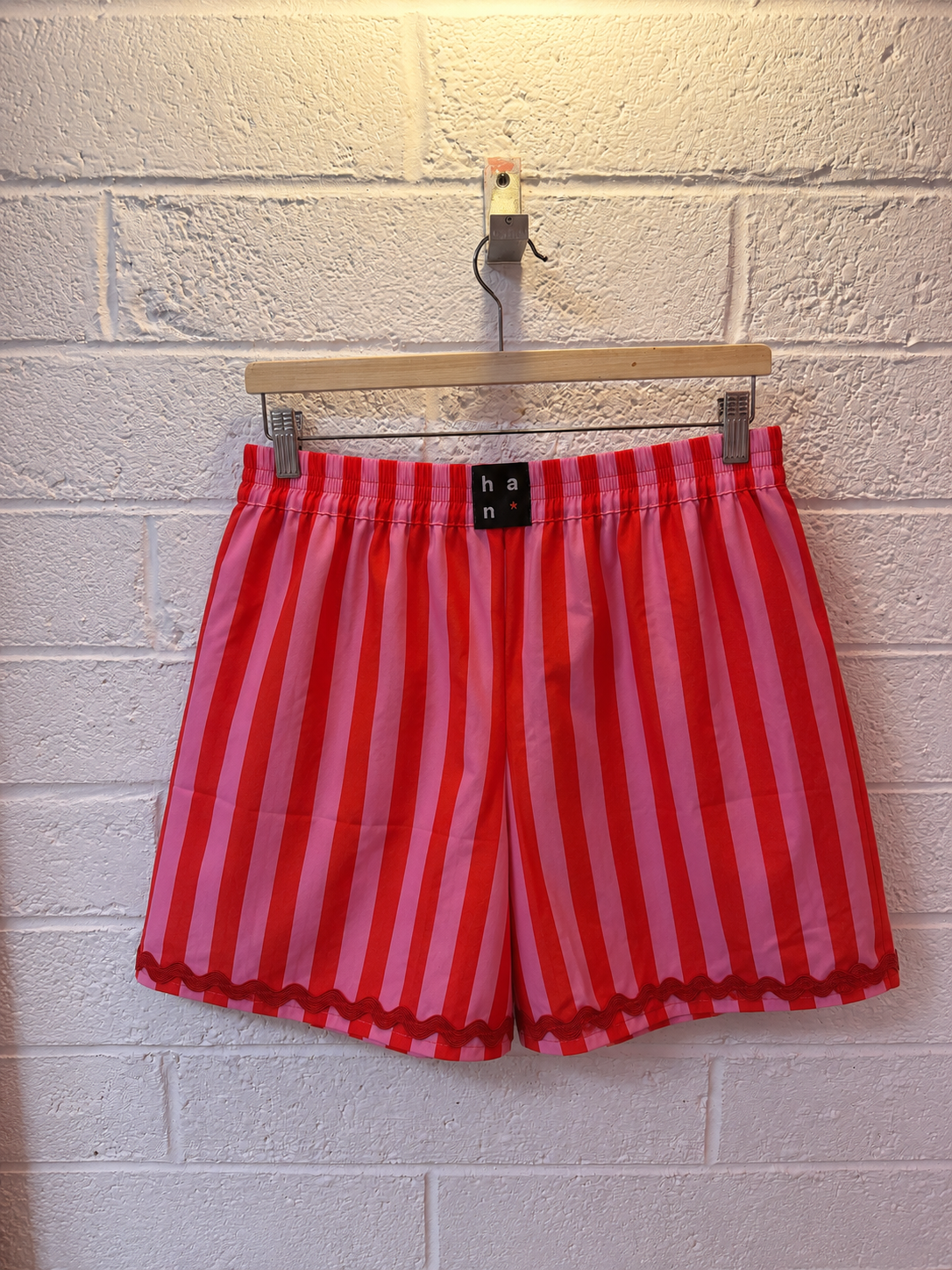 PREMIUM Red Pink striped Shorts