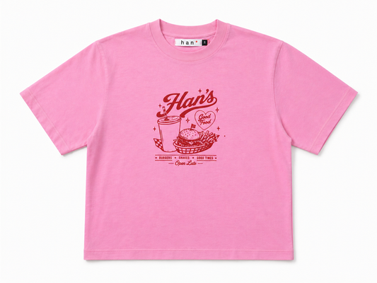 Diner Tee in Pink