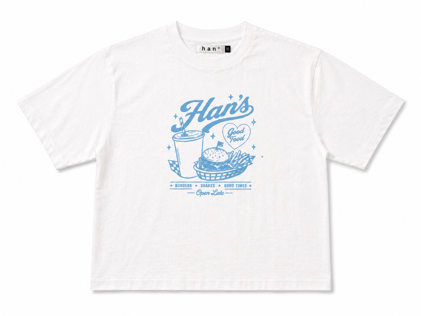 Diner Tee in White