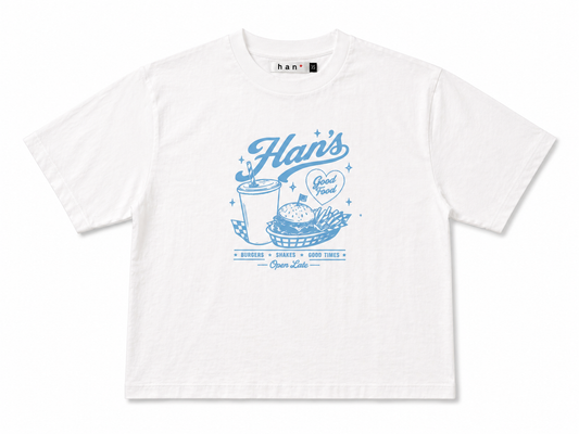 Diner Tee in White