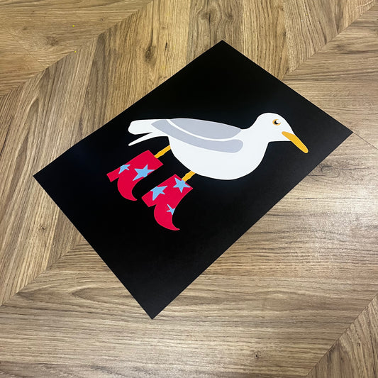 Gus the Seagull Art Print