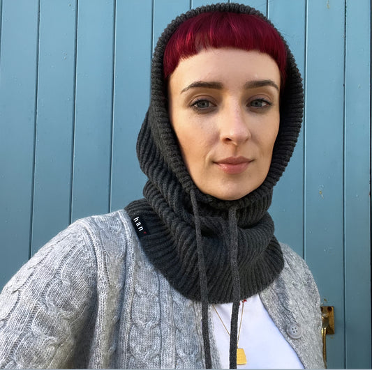 Charcoal Knitted Snood
