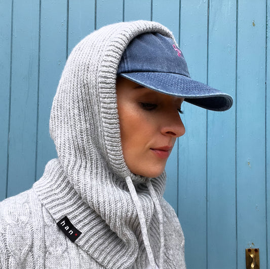 Soft Grey Knitted Snood