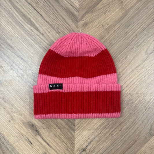 Pink & Red Stripe Beanie