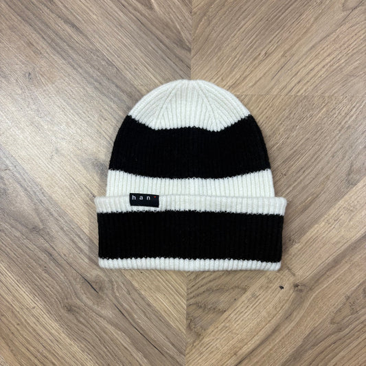 Black & White Stripe Beanie