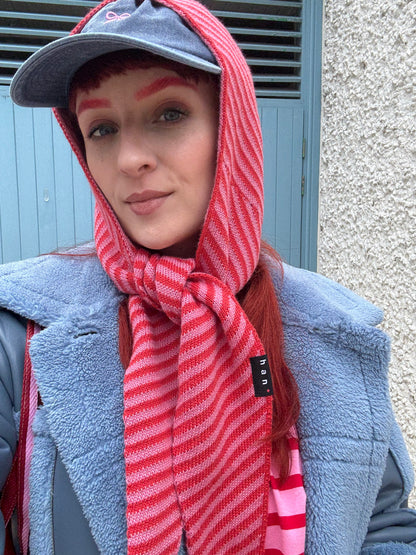 Pink & Red HeadScarf