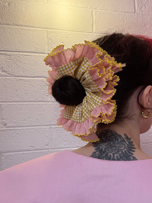 PREMIUM Mustard Frilly Scrunch(Double)