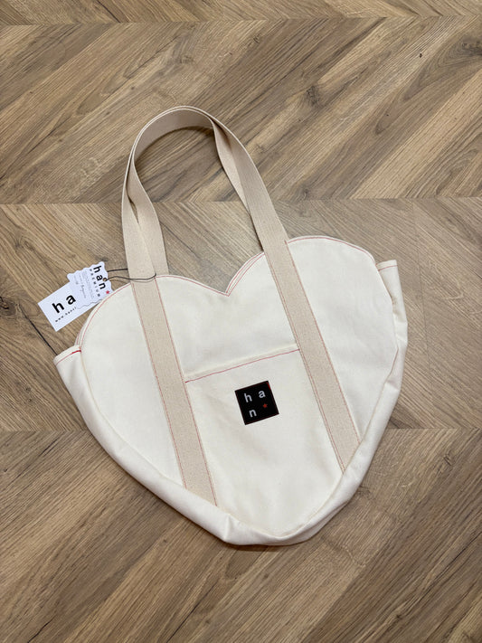 PREMIUM Heart Shaped Natural Tote