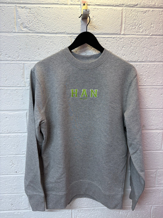 Grey Lime Varsity Sweat