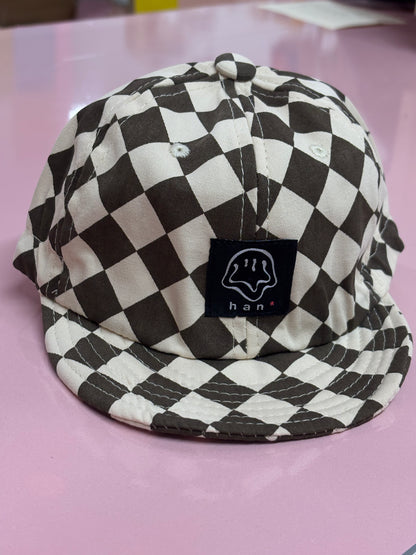 Kids Brown Checkered Cap