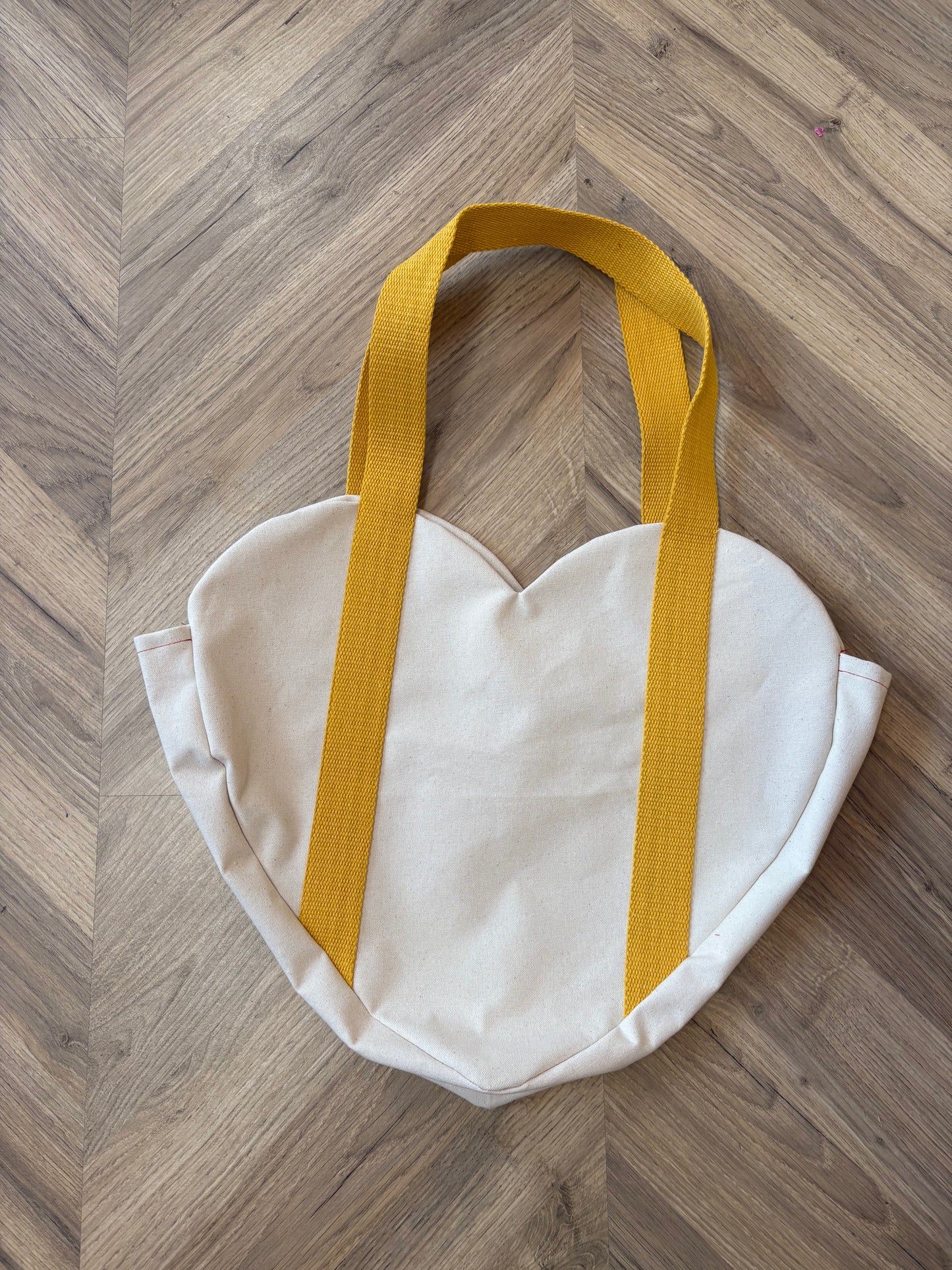 PREMIUM Heart Shaped Tote Yellow Strap