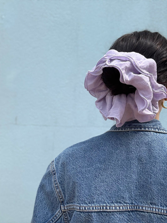 Lilac Flouncy Scrunchie