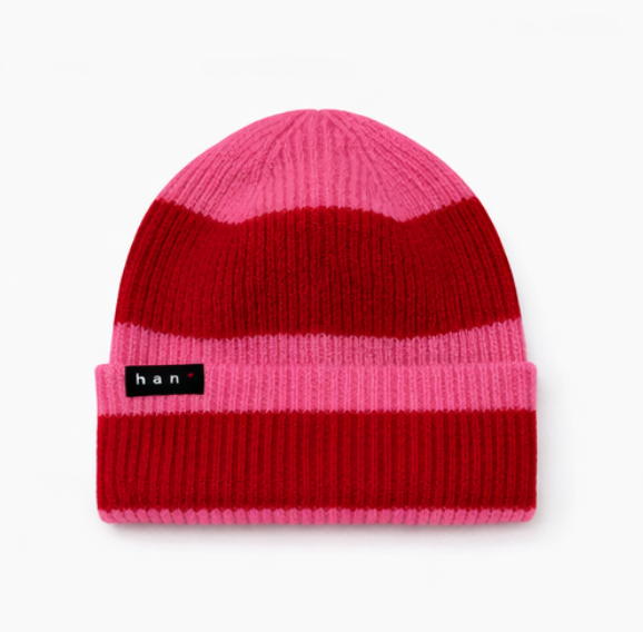 Pink & Red Stripe Beanie