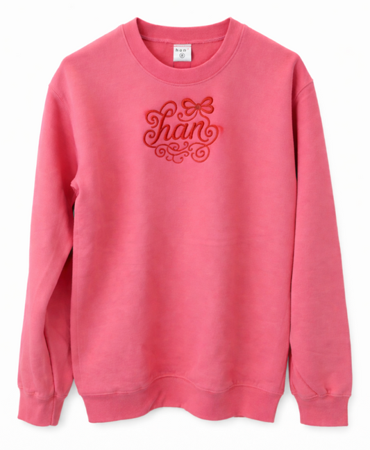 Bow Sweat in Hot Pink
