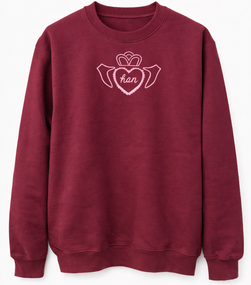 Burgundy Claddagh Sweat