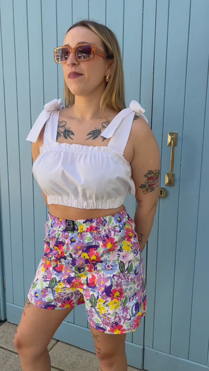 PREMIUM White Frilly Crop
