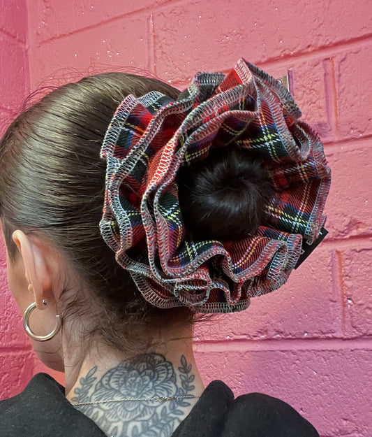 PREMIUM Red Tartan Scrunch