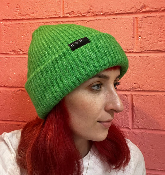 Vibrant Green Colour Pop Beanie