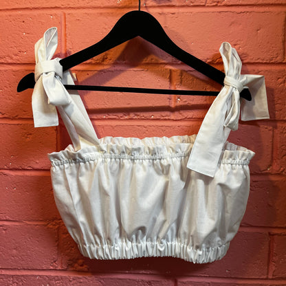 PREMIUM White Frilly Crop