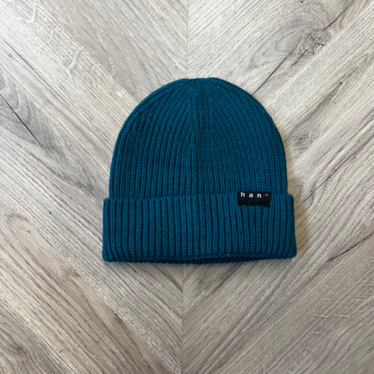 Teal Ribbed Beanie